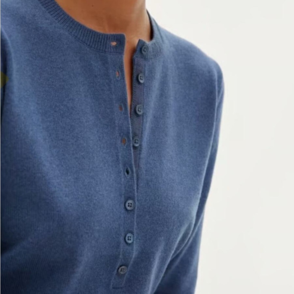 Everlane Henley Cashmere Sweater Sz S
